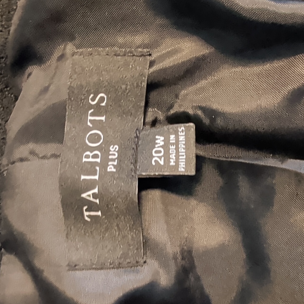 Talbots Wool Blend Blazer Button Front Sz 20w Bla… - image 3